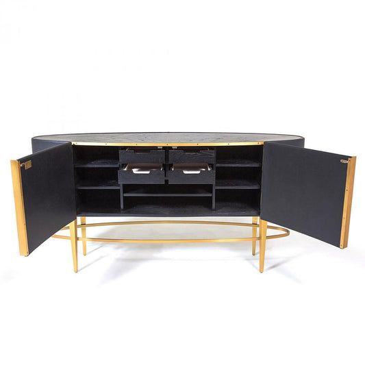 Global Views Ellipse Ebony Sideboard