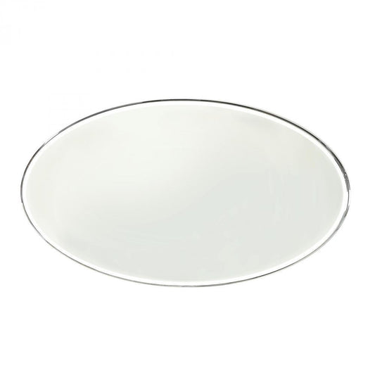Global Views Elongated Oval Large Nickel Mirror