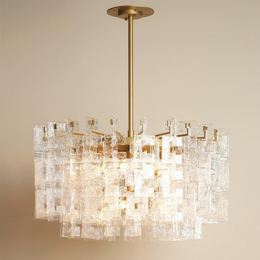 Global Views Exposition Brushed Brass Chandelier
