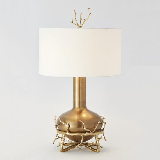 Global Views Fat Brass Twig Table Lamp