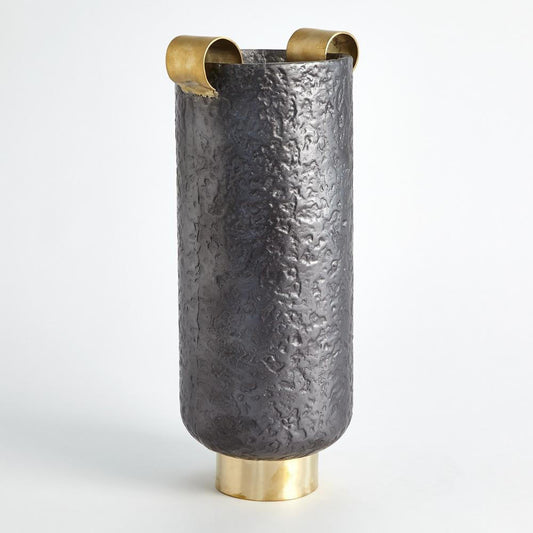 Global Views Ferro Large Gun Metal Urn