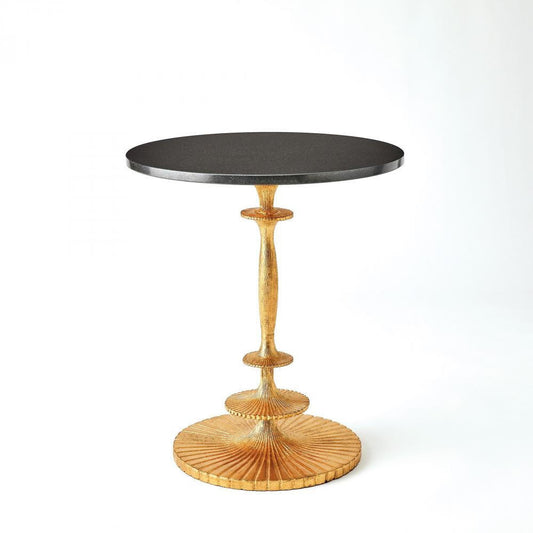 Global Views Fluted Gold Leaf Side Table