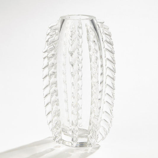 Global Views Fringe Clear Glass Vase