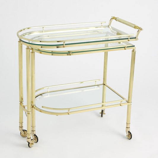 Global Views Gallery Shiny Brass Folding Bar