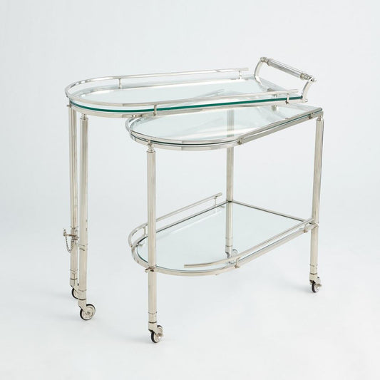 Global Views Gallery Shiny Nickel Folding Bar