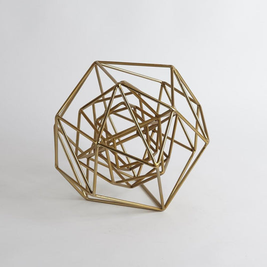 Global Views Geo Gold Sculpture
