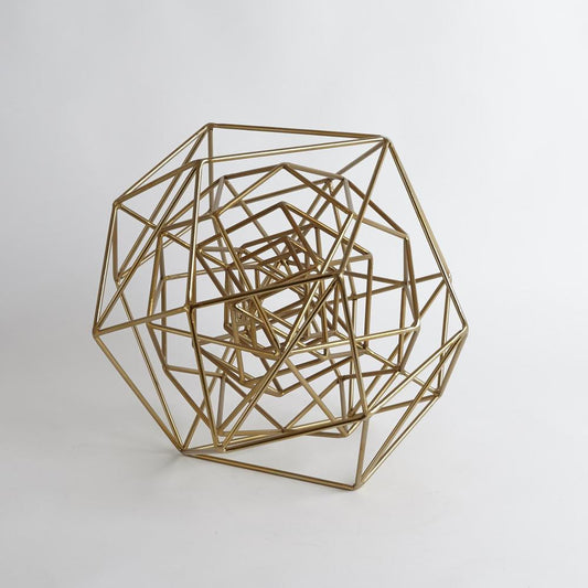 Global Views Geo Large Gold Sculpture