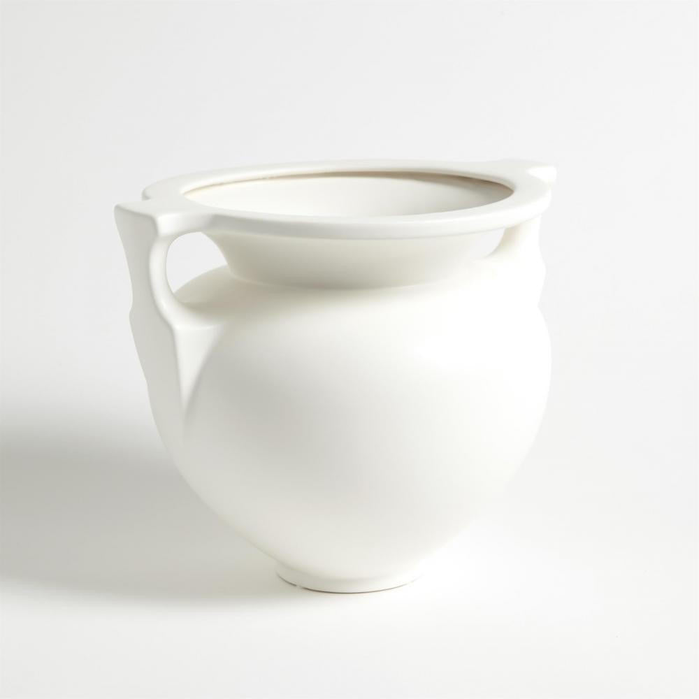 Global Views Grecian Small Matte White Amphora