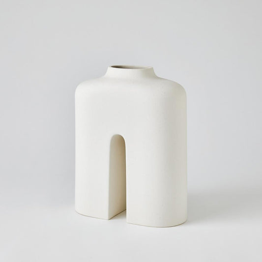 Global Views Guardian Large White/Cream Vase