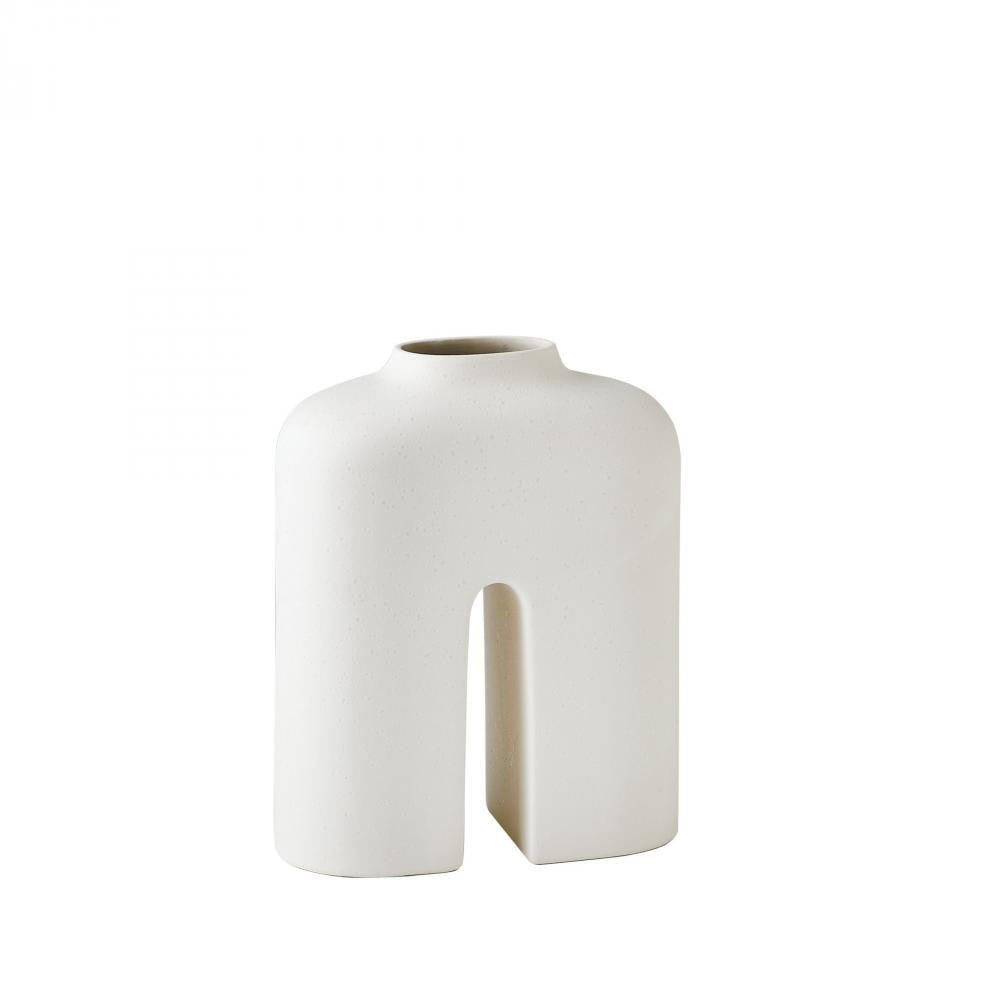 Global Views Guardian Vase Medium White Cream