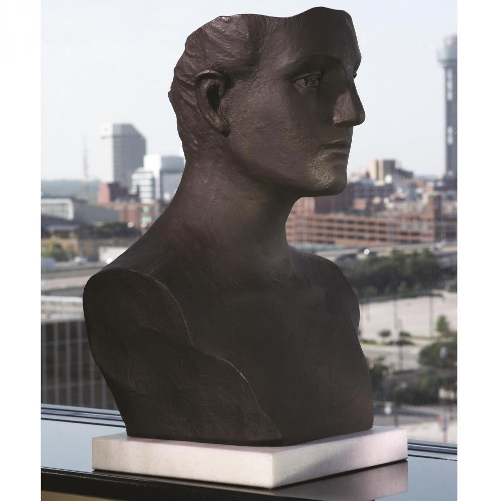 Global Views Head Cast Iron Sculpture