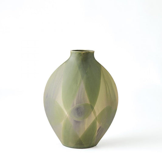 Global Views Helios Small Washed Green Vase