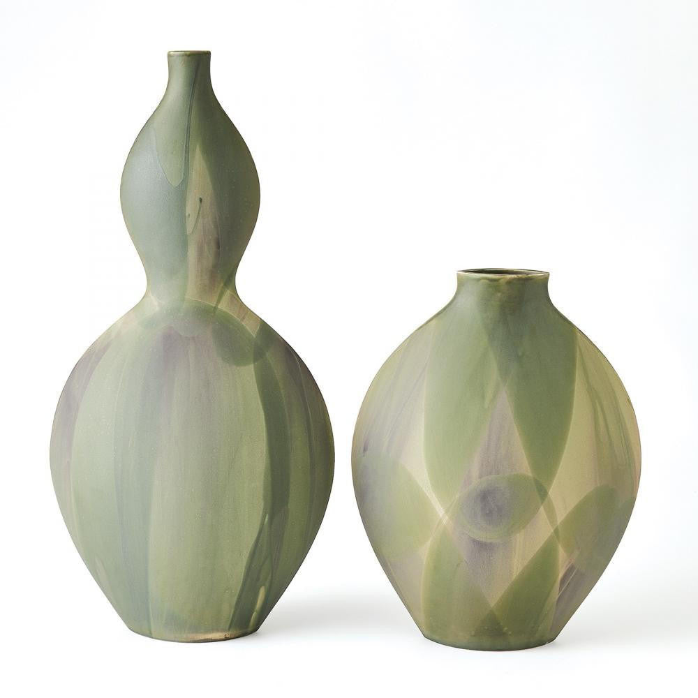 Global Views Helios Small Washed Green Vase