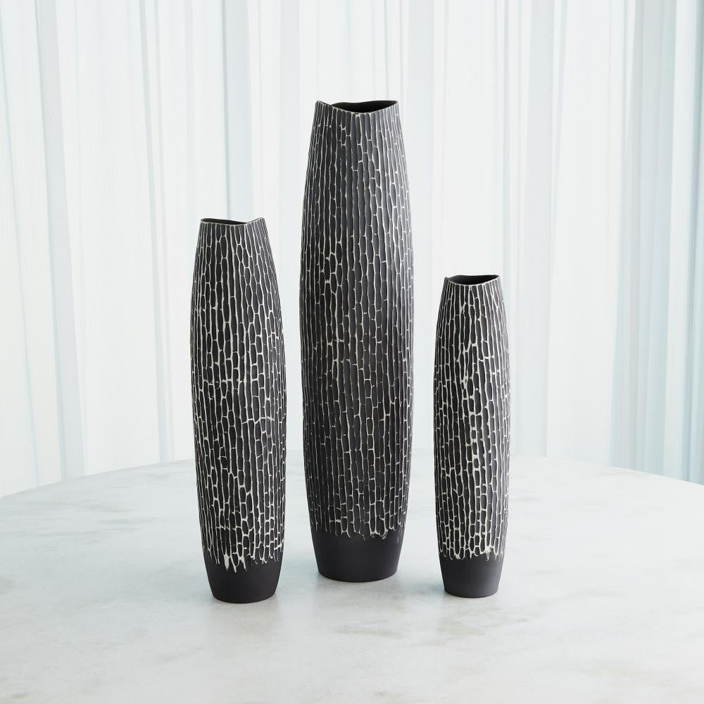 Global Views Horsetail Medium Gray Vase