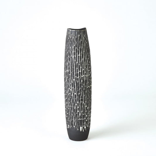 Global Views Horsetail Medium Gray Vase