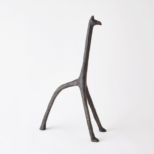Global Views Iron Giraffe Large Sculpture