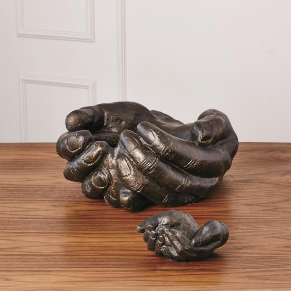 Global Views Iron Hand Antique Statuary Bronze Bowl