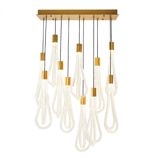Global Views Layered Raindrop LED Chandelier