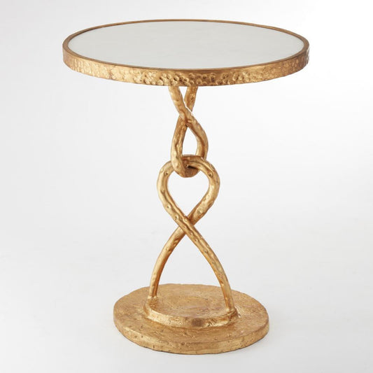 Global Views Loop De Loop Gold Leaf Table