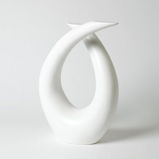 Global Views Loop Matte White Sculpture