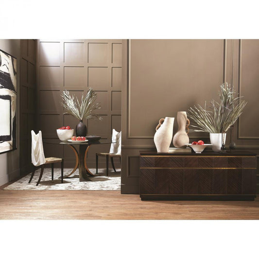 Lotus Dining Table with 60-Inch Glass Top