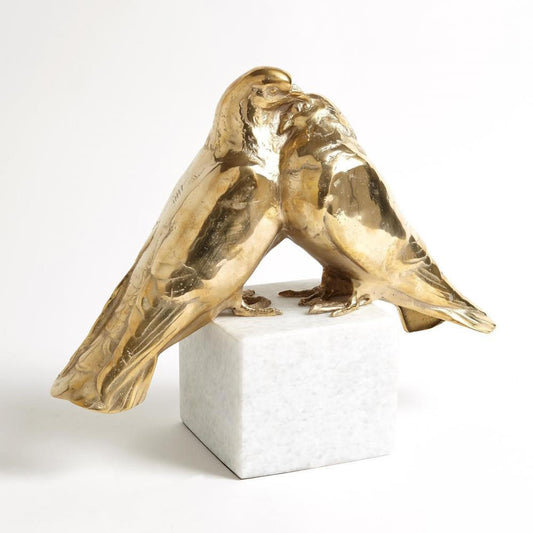 Global Views Love Doves Brass Sculpture
