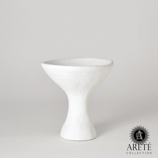 Global Views Modernist White Plaster Urn