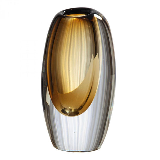 Global Views Offset Small Moss Green Vase