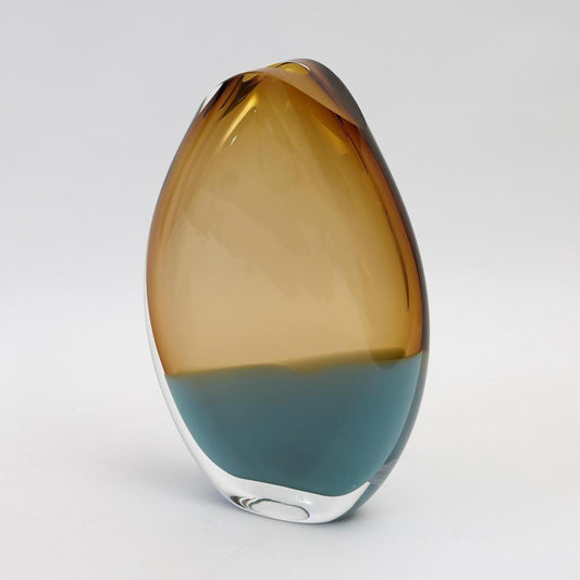 Global Views Oval Large Pistachio Amber Vase