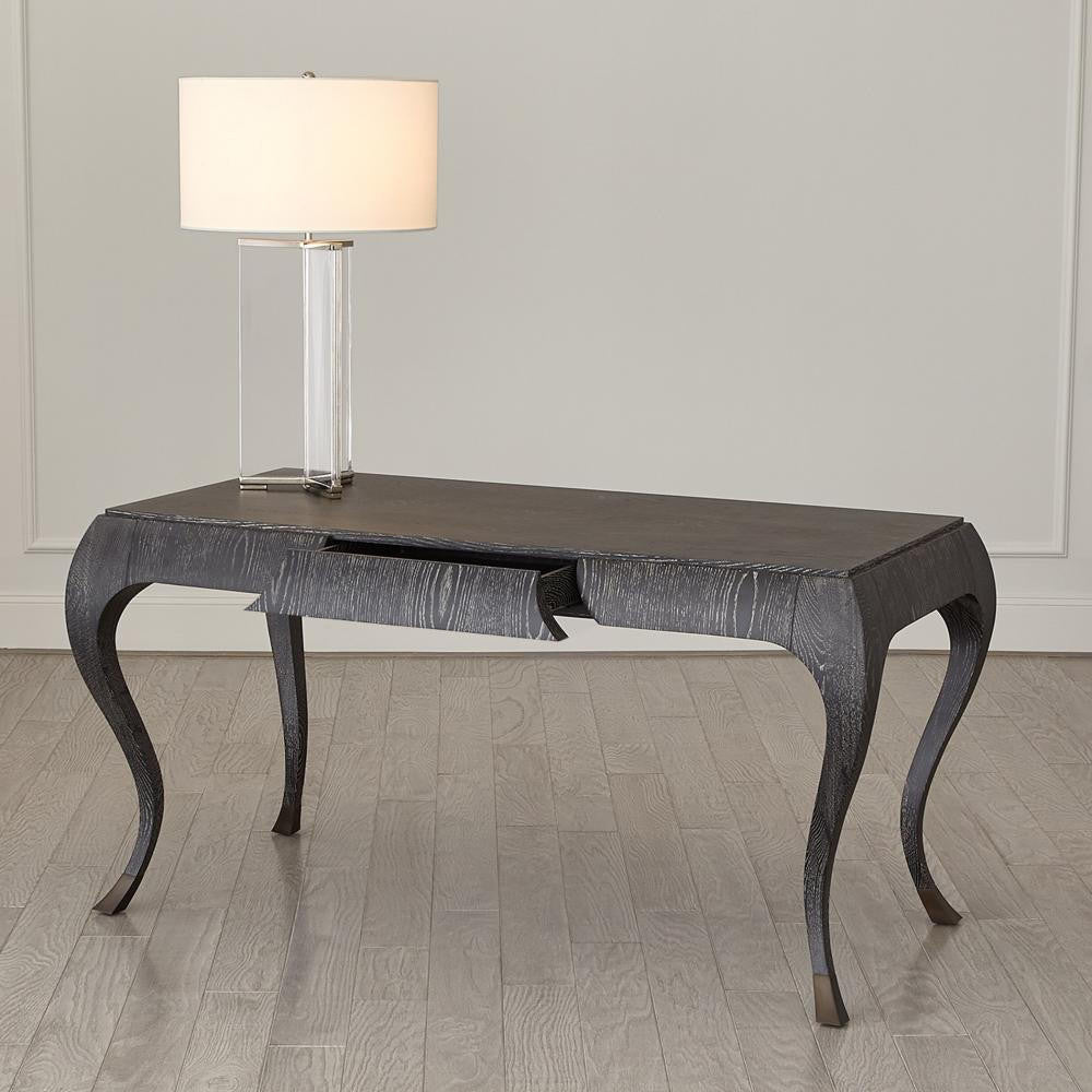 Global Views Paris Black Cerused Oak Desk