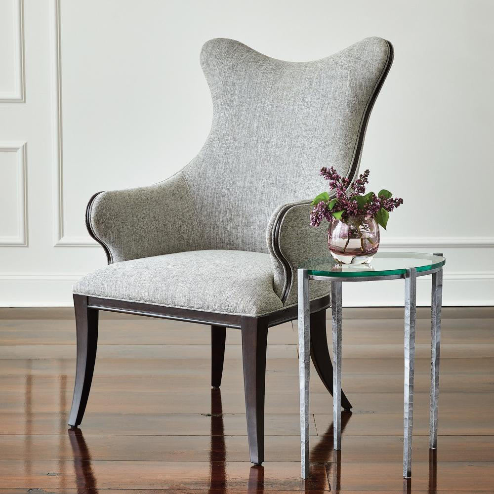 Global Views Petite Oval Natural Iron Accent Table