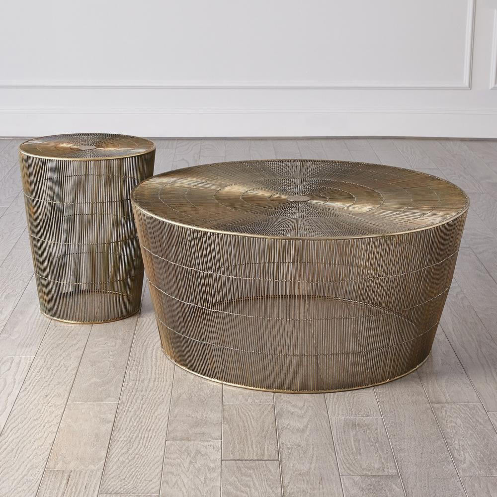 Global Views Radiance Antique Brass Coffee Table
