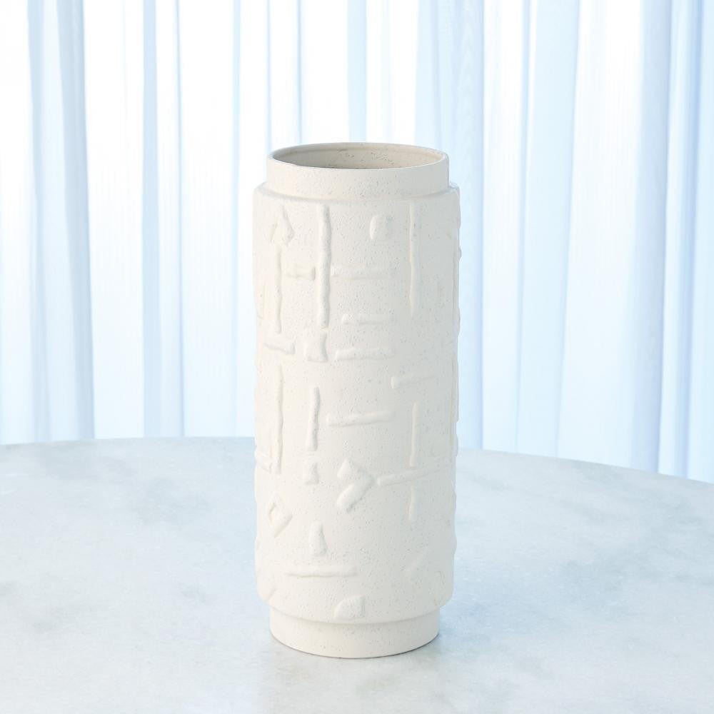 Global Views Sankuru Small Rustic White Vase