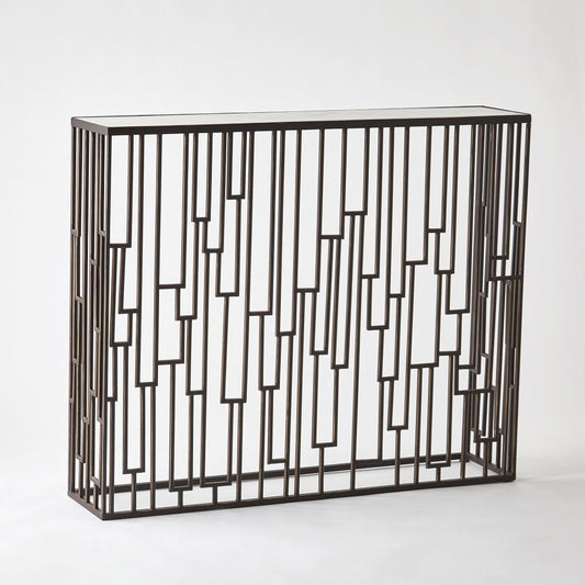 Global Views Shingle Hall White Marble Console