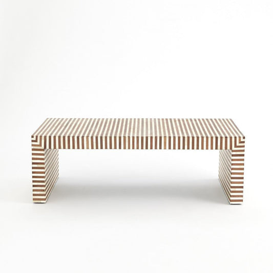Global Views Sienna Walnut/Bone Coffee Table