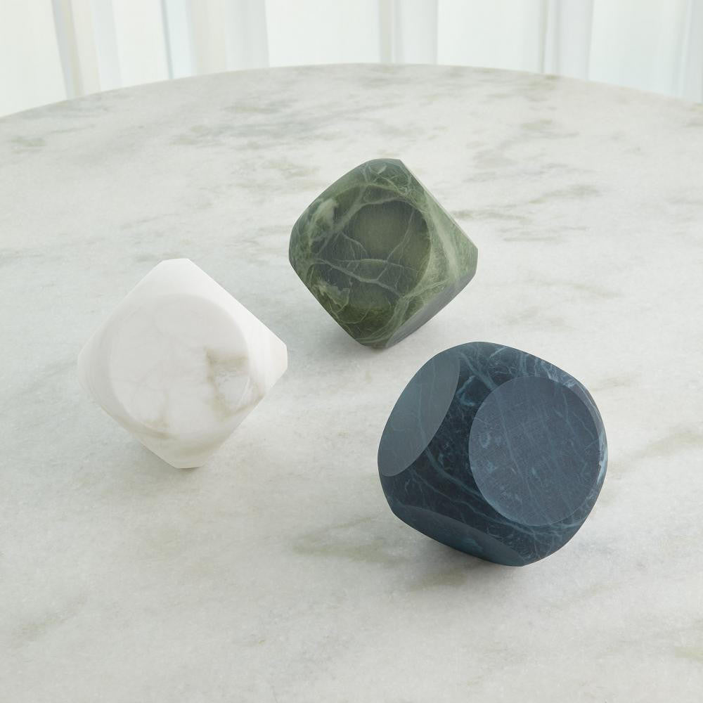 Global Views Square Alabaster Green Object