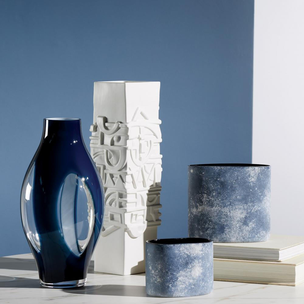 Global Views Totem Matte White Vase