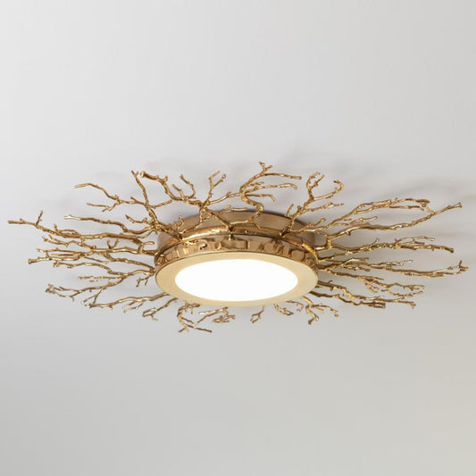 Global Views Twig Brass LED Ceiling Fixture