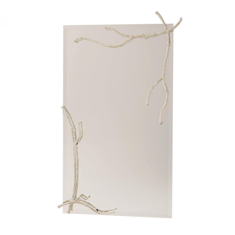 Global Views Twig Large Silver Leaf Mirror