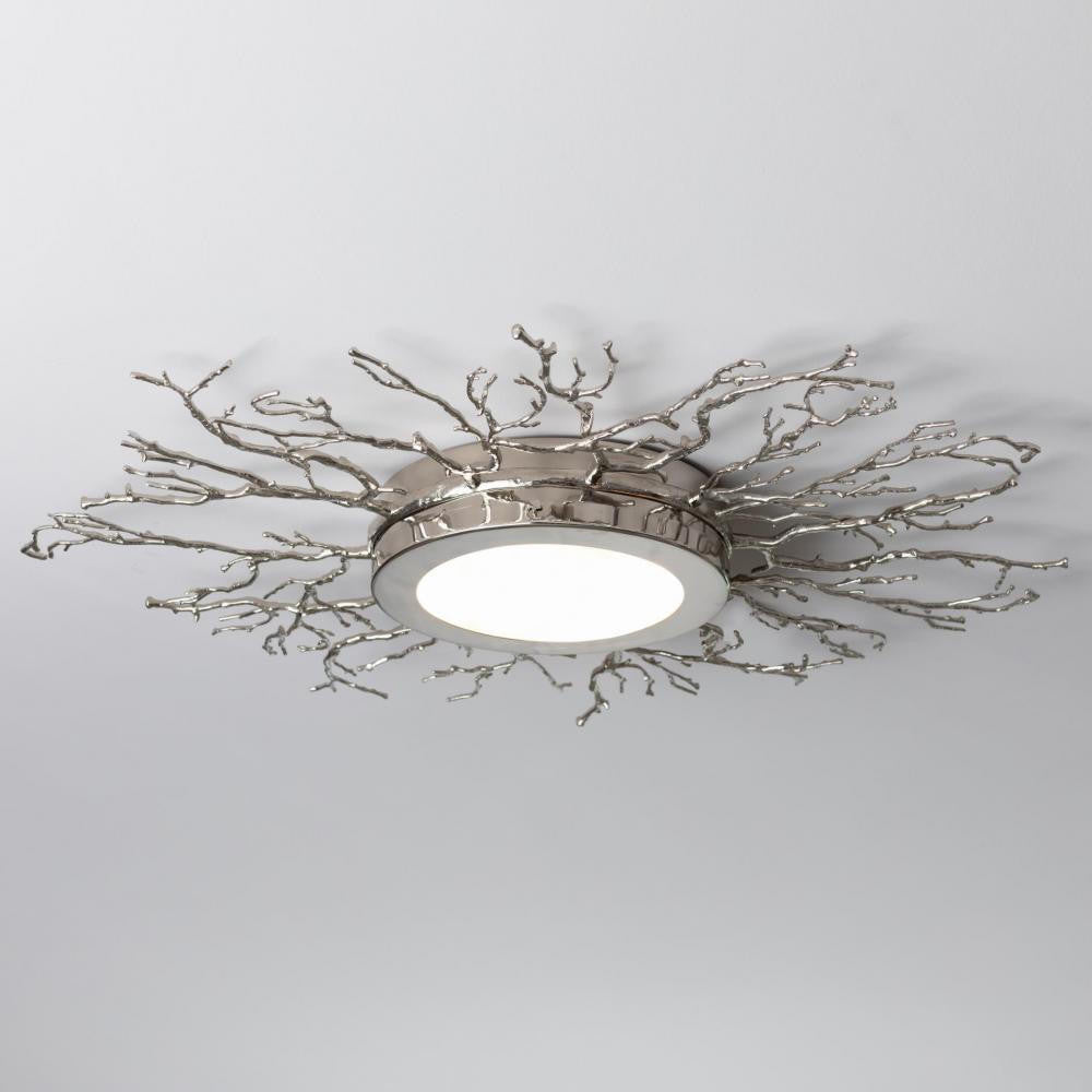 Global Views Twig Nickel LED Ceiling Fixture