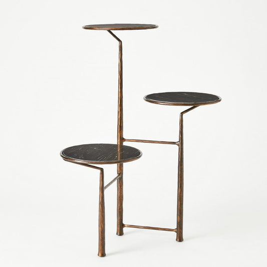 Global Views Unity Pedestal with Black Marble