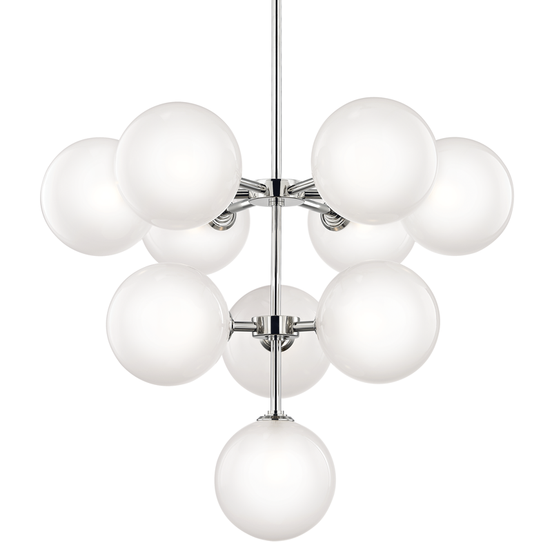 Mitzi by Hudson Valley Lighting Ashleigh Chandelier Nickel, Polished Nickel