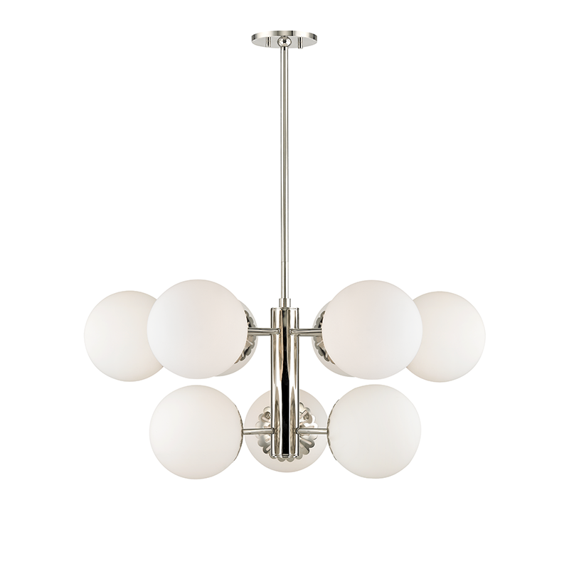 Mitzi by Hudson Valley Lighting Paige Chandelier Nickel, Polished Nickel