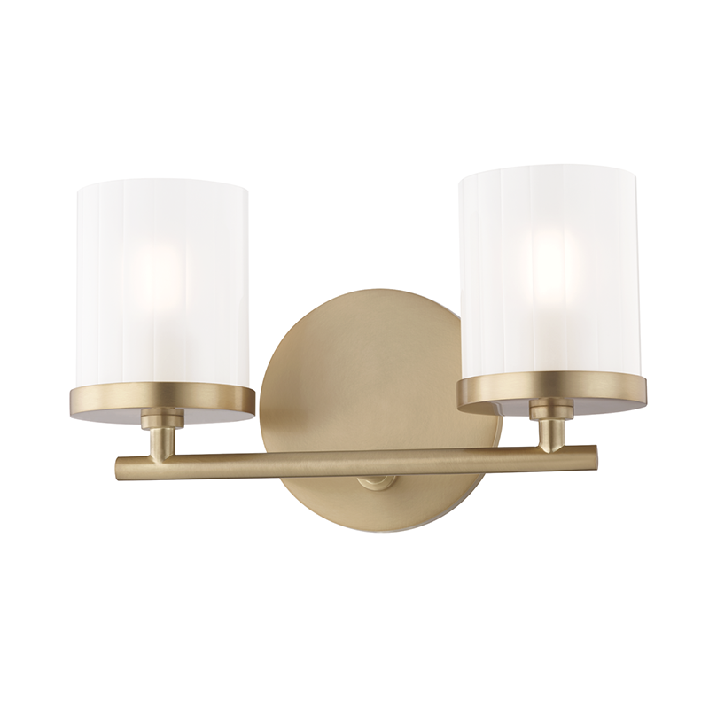 Mitzi by Hudson Valley Lighting Ryan Bath Wall Sconce Brass, Antique Brass, Aged Brass