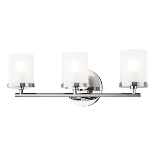Mitzi by Hudson Valley Lighting Ryan Bath Vanity Light Nickel, Polished Nickel