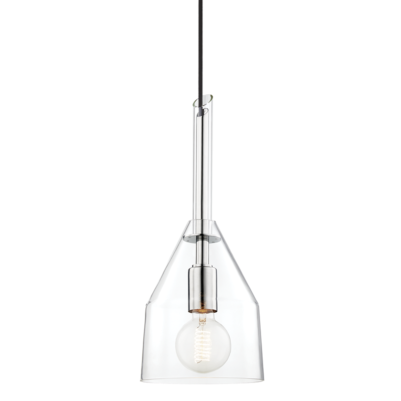 Mitzi by Hudson Valley Lighting Sloan Small Pendant Nickel, Polished Nickel