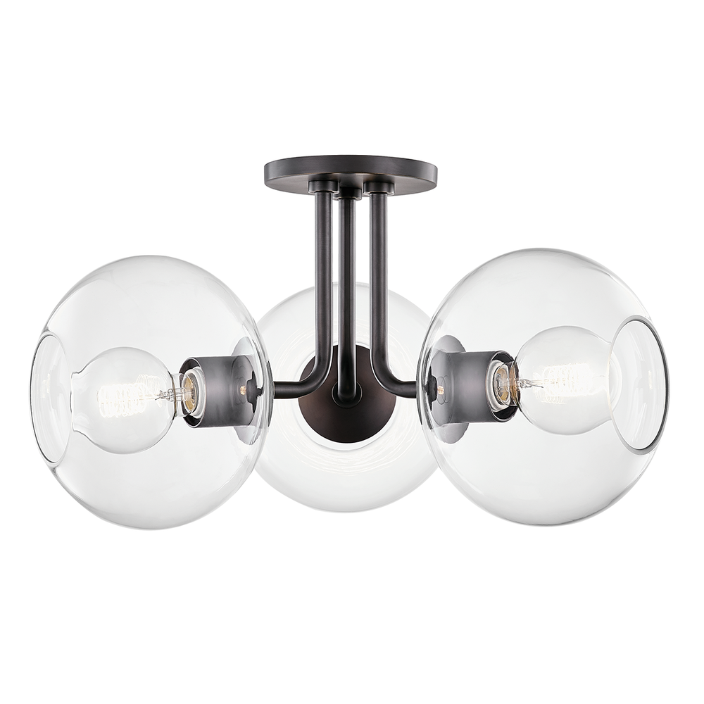 Mitzi by Hudson Valley Lighting Margot Semi-Flush Mount Bronze, Black, Olde Bronze