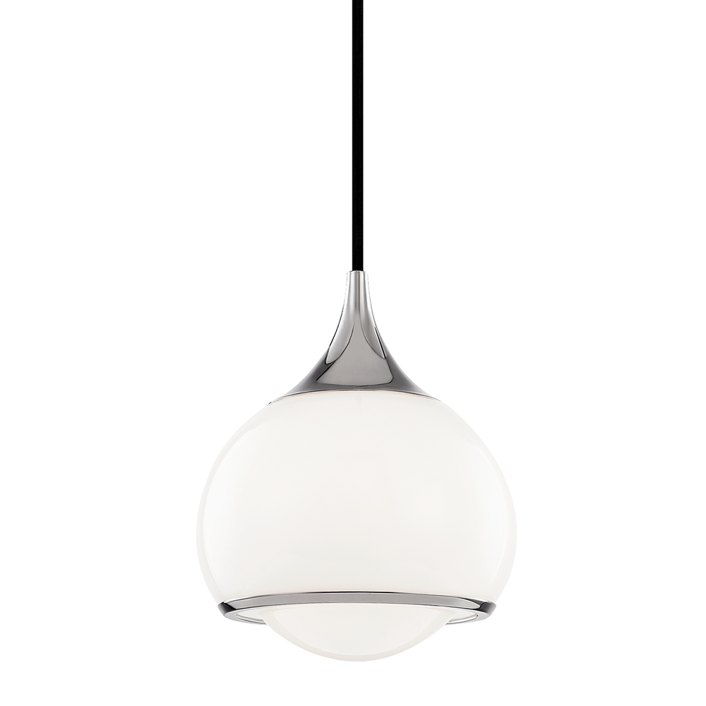 Mitzi by Hudson Valley Lighting Reese Small Pendant Nickel, Polished Nickel