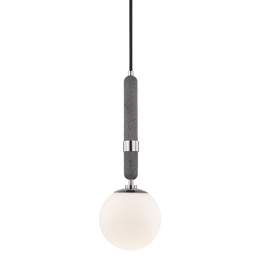 Mitzi by Hudson Valley Lighting Brielle Small Pendant Nickel, Polished Nickel