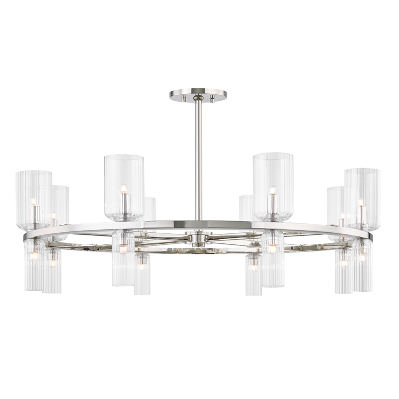 Mitzi by Hudson Valley Lighting Tabitha Chandelier Nickel, Polished Nickel